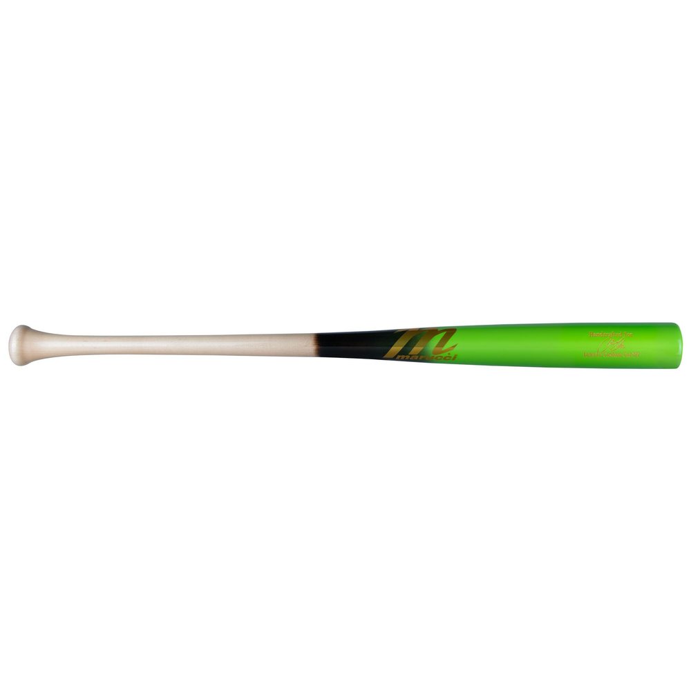 MARUCCI LINDY12 PRO Exclusive Youth Maple Wood Baseball BAT Tar Fade/Lime Green, 29