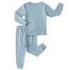 JWWN Kids Thermal Underwear Set Toddler Winter Base Layer Ultra Soft Long Johns for Little Boys Girls (SkyBlue,6Years) view 2