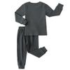 Kids Thermal Underwear Set Toddler Winter Base Layer Ultra Soft Long Johns for Little Boys Girls (Grey,6Years) view 2