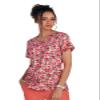 Flamingo and Flowers Top by koi view 1