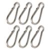 TINVHY 2.25IN 304 Stainless Steel Spring Snap Hook Carabiner, Silver Safety Hook, 6 Pcs Set for Keys Swing Set Camping Fishing Hiking Traveling view 1