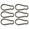 TINVHY 2.25IN 304 Stainless Steel Spring Snap Hook Carabiner, Silver Safety Hook, 6 Pcs Set for Keys Swing Set Camping Fishing Hiking Traveling view 2