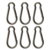 TINVHY 2.25IN 304 Stainless Steel Spring Snap Hook Carabiner, Silver Safety Hook, 6 Pcs Set for Keys Swing Set Camping Fishing Hiking Traveling view 3