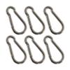 TINVHY 2.25IN 304 Stainless Steel Spring Snap Hook Carabiner, Silver Safety Hook, 6 Pcs Set for Keys Swing Set Camping Fishing Hiking Traveling view 4