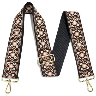 LVYOUME Purse Strap with Brushed Brass Hardware - 2" Wide Replacement Crossbody & Shoulder Strap for Handbags