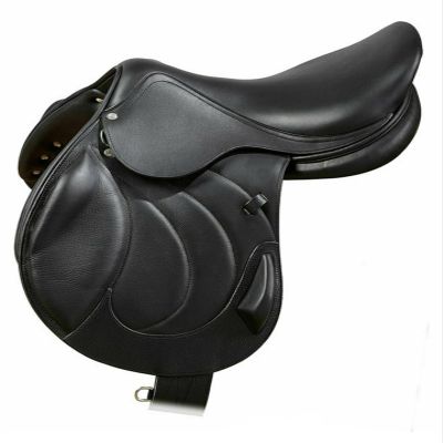Close Contact Leather English Jumping Horse Riding Saddle & Tack Set 12" to 18" Black ST-012 (17" Seat)