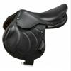 Close Contact Leather English Jumping Horse Riding Saddle & Tack Set 12" to 18" Black ST-012 (17" Seat) view 1