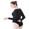 Avrigirl Crop Black Ballet Wrap Tops for Women, Knitted Dance Shrugs Athletic Sweater Shirts for Leotards view 2