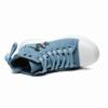 MAUGELY Women's High Top Heightened Sole Sports Causal Fashion Sneakers Canvas Shoes Blue 7 US view 3