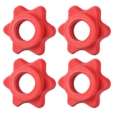 MONSHMU 4Pcs Barbell Collar Barbell Hexagon Nut Lock Collar Screw for Weight Lifting Dumbbell