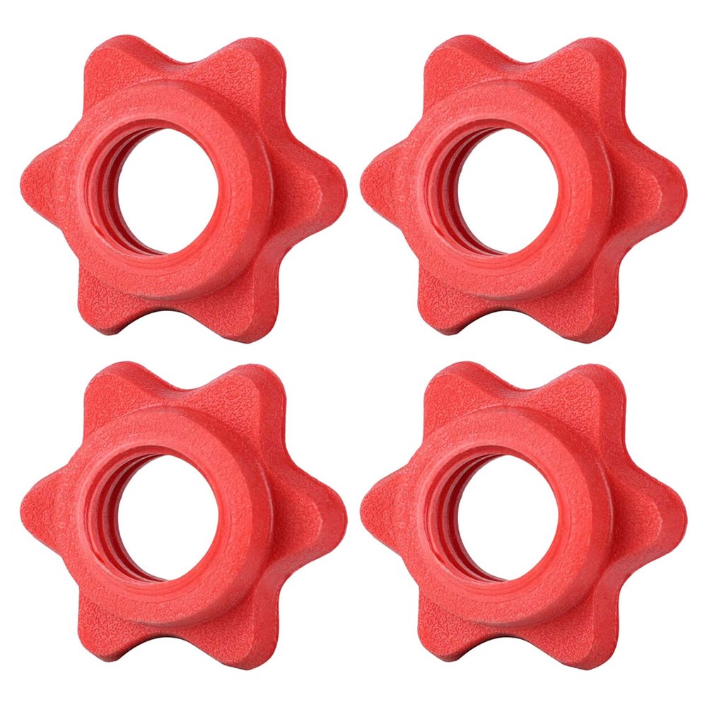 MONSHMU 4Pcs Barbell Collar Barbell Hexagon Nut Lock Collar Screw for Weight Lifting Dumbbell