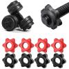 MONSHMU 4Pcs Barbell Collar Barbell Hexagon Nut Lock Collar Screw for Weight Lifting Dumbbell view 2