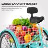 ABORON Adults Tricycle, 3 Wheels Bike for Adult, Tricycle for Adults, Double-Wall Wheel Rims, Tricycle for Women Men Exercise Outdoor Sports view 4