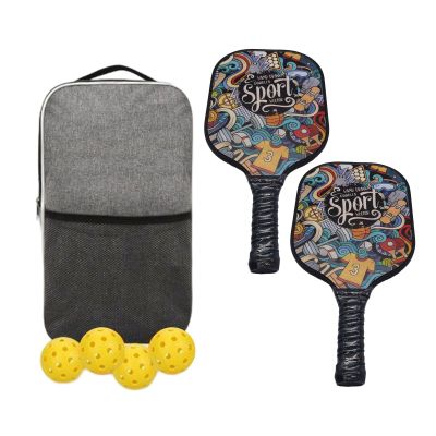 NineFit Basics Set 4 Pickleballs and Storage Bag Pickleball Racquets