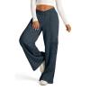 Women Wide Leg Sweatpants Cross High Waisted Cargo Pants Baggy Casual Joggers with Pockets Trendy Palazzo Pants Plus Size Lounge Pants Y2k Cargo Sweatpants Comfy Track Pants Soft Yoga Pants A-Navy view 3
