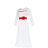 Oplxuo Horror Movie Annabelle Costume Adult Women Anna Cosplay White Dress 3D Flower Annabelle Halloween Costumes view 2
