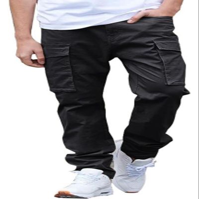 AIFARLD Men's Cargo Pants Lightweight Pants Relaxed Fit Stretch Joggers Hiking Travel Casual Work with Pockets Black