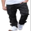 AIFARLD Men's Cargo Pants Lightweight Pants Relaxed Fit Stretch Joggers Hiking Travel Casual Work with Pockets Black view 1
