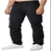 AIFARLD Men's Cargo Pants Lightweight Pants Relaxed Fit Stretch Joggers Hiking Travel Casual Work with Pockets Black view 2