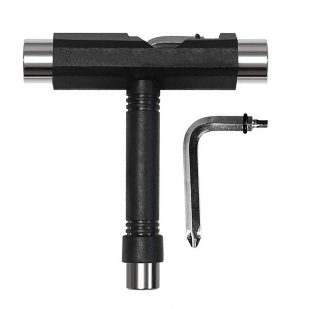SEIWEI Skate Tool All-in-One Multi-Function Portable Skateboard T Wrench and Mini L Wrench Skateboarding Accessory for Adjust Axle Nuts, Mounting Hardware