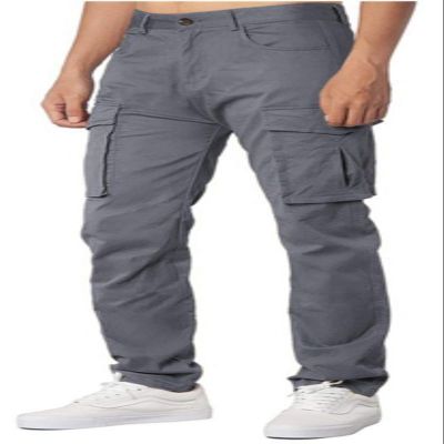 AIFARLD Men's Cargo Pants Lightweight Pants Relaxed Fit Stretch Joggers Hiking Travel Casual Work with Pockets Grey
