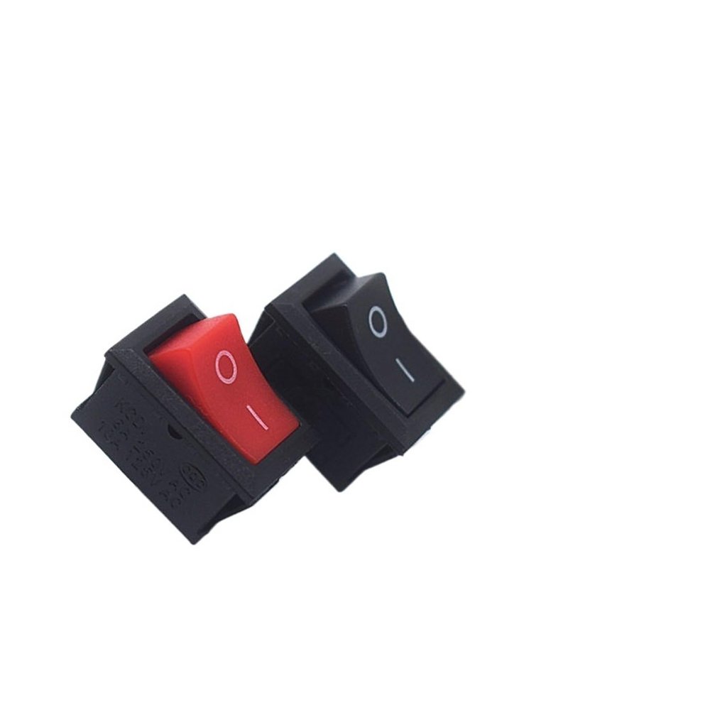 QZLIBEFUD 5Pcs Push Button Switch 15x21mm SPST 2Pin 6A 250V 10V 125V KCD1-101 Snap-in On/Off Boat Rocker Switch 15MM*21MM Black Red White(5pcs White)