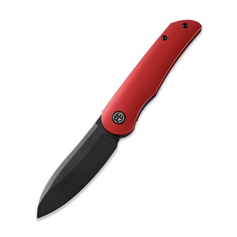 Petrified fish PFE16 Elcamino Folding Knife,3.15" N690 Steel Blade, Aluminium Handle Pocket knife for Camping Outdoor EDC (Red Aluminium Black Stonewashed)