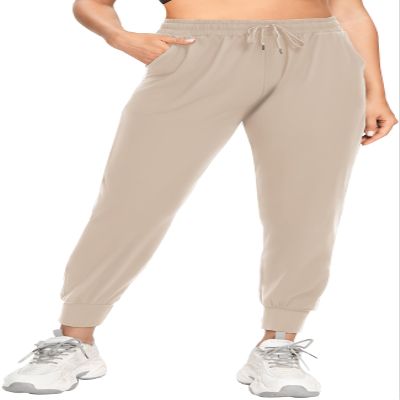 FULLSOFT Sweatpants for Women-Womens Joggers with Pockets Yoga Pants Leggings for Cycling Lounge Workout Running(Light Khaki,X-Large)