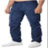 AIFARLD Men's Cargo Pants Work Pants Lightweight Relaxed Fit Stretch Joggers Hiking Travel Casual with Pockets Navy