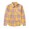 Betusline Girls' Plaid Flannel Shirt, Kids Long Sleeve Button Button Shirts Tops,F Yellow & Blue #14-5 Years= Tag 120 view 1