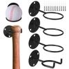 Chewtoyo Baseball Bat Holders Set, 4 Packs Baseball & Bat Wall Organizer Racks with Screws & Expansion Tubes, Heavy-Duty Baseball Storage Hooks, Baseball Wall Mount Holders