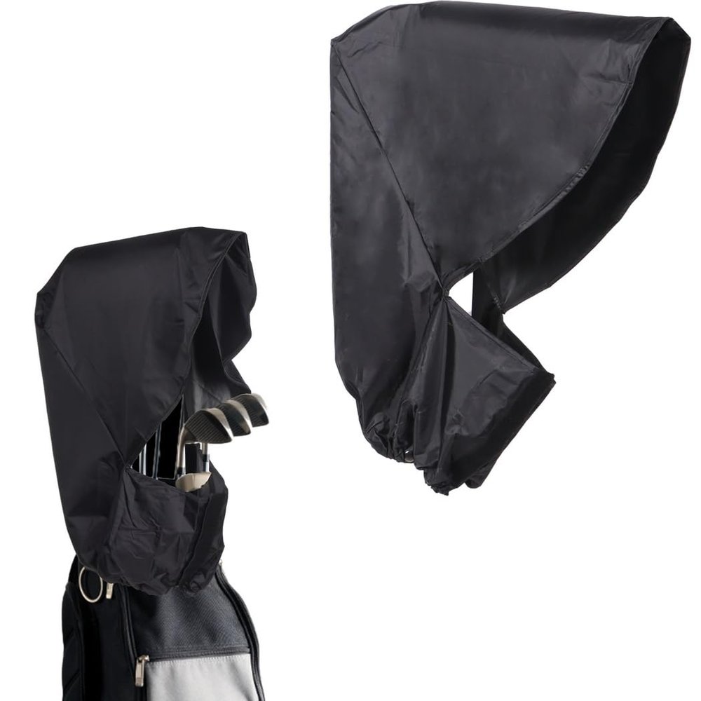 Chewtoyo Waterproof Golf Bag Hood Heavy-Duty Cover with Oxford Cloth and Pu Coating, Fit Most Golf Carry Bags, Stand Bags, and Cart Bags, Golf Club Protection Carry Cart Hood Cover, black