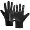 Tuimiyisou Winter Gloves Biking Gloves 1 Pair Touchscreen Thermal Gloves Non-Slip Waterproof Gloves Windproof Stylish Fleece-Lined Winter Gloves for Sports, Black for Men view 1