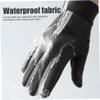 Tuimiyisou Winter Gloves Biking Gloves 1 Pair Touchscreen Thermal Gloves Non-Slip Waterproof Gloves Windproof Stylish Fleece-Lined Winter Gloves for Sports, Black for Men view 3