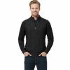 AKuVoL Men's Cardigan Sweaters Full Zip Stand Collar Slim Fit Cable Knit Long Sleeve Casual Sweater with Pockets Black XL view 2