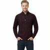 AKuVoL Men's Knit Cardigan Sweater Slim Fit Long Sleeve Stand Collar Zip Up Casual Sweater for Men Wine Red 2XL view 2