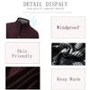 AKuVoL Men's Knit Cardigan Sweater Slim Fit Long Sleeve Stand Collar Zip Up Casual Sweater for Men Wine Red 2XL view 4
