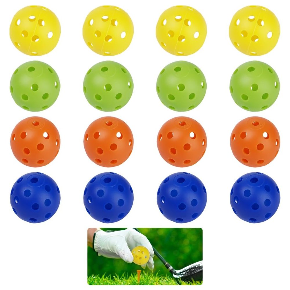 Chewtoyo 1.7" Practice Golf Balls, Hollow Lightweight Airflow Mini Balls for Home, Backyard, Use of Range Driving