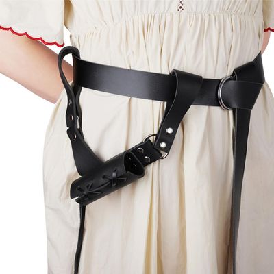 Universal Leather Sword Frog Holster Medieval Viking Warrior Rapier Scabbard Holder Renaissance Knight Pirate Sword Sheath Holster Adjustable Sword Holder for Halloween LARP Costume Cosplay Accessory