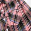 Betusline Girls' Plaid Flannel Shirt, Kids Long Sleeve Button Button Shirts Tops,F Pink & Green #19-10 Years= Tag 160 view 4