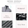 AKuVoL Men's Zipper Sweater no Hood Cardigan Cable Knit Long Sleeve Stand Collar Full Zipper Outerwear Light Grey XL view 4