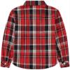 Betusline Girls' Plaid Flannel Shirt, Kids Long Sleeve Button Button Shirts Tops,F Red & Black #13-4 Years= Tag 110 view 2