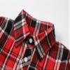Betusline Girls' Plaid Flannel Shirt, Kids Long Sleeve Button Button Shirts Tops,F Red & Black #13-4 Years= Tag 110 view 3