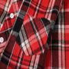 Betusline Girls' Plaid Flannel Shirt, Kids Long Sleeve Button Button Shirts Tops,F Red & Black #13-4 Years= Tag 110 view 4