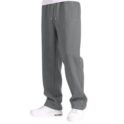 Men's Baggy Sweatpants Fleece Straight Leg Casual Pants Elastic Waist Athletic Workout Jogger Sweat Pants Fall Winter