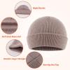 Classic Winter Knit Kids Hat Skull Cap for Toddler Boys Girls Autumn Men Women Fisherman Beanie (Khaki, L) view 3
