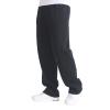 Men's Baggy Sweatpants Fleece Straight Leg Casual Pants Elastic Waist Athletic Workout Jogger Sweat Pants Fall Winter A- Black view 1