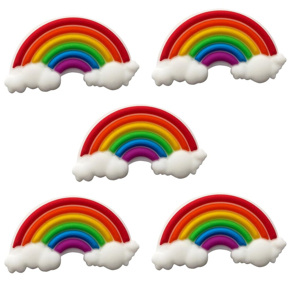 Tennis Dampener Cute/Funny 5 Pack Rainbow Tennis Racket Vibration Dampener Soft Silicone Tennis Racquet Shock Absorbing Tennis Damper Tennis Racket Shock Absorber