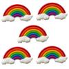 Tennis Dampener Cute/Funny 5 Pack Rainbow Tennis Racket Vibration Dampener Soft Silicone Tennis Racquet Shock Absorbing Tennis Damper Tennis Racket Shock Absorber view 1