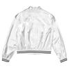 JEYPINMI Kids Girls Bomber Jacket Long Sleeve Jazz Dance Crop Top Zipper Coat Outerwear Sparkle Clubwear Silver 8 Years view 3
